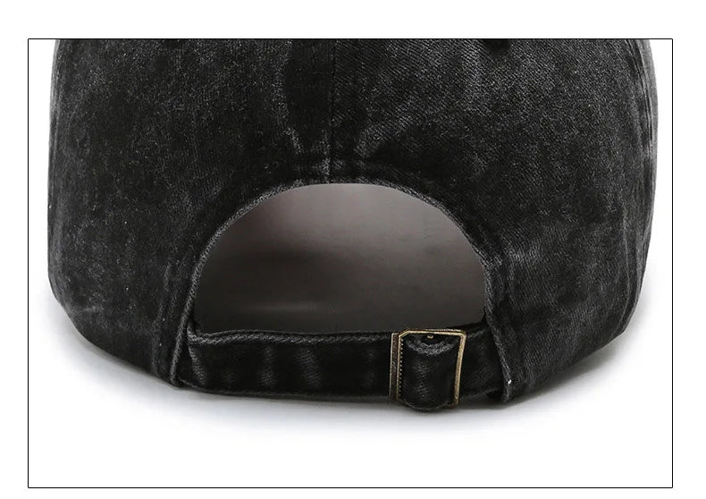 Shabby Rock Denim Korean Washed Baseball Cap