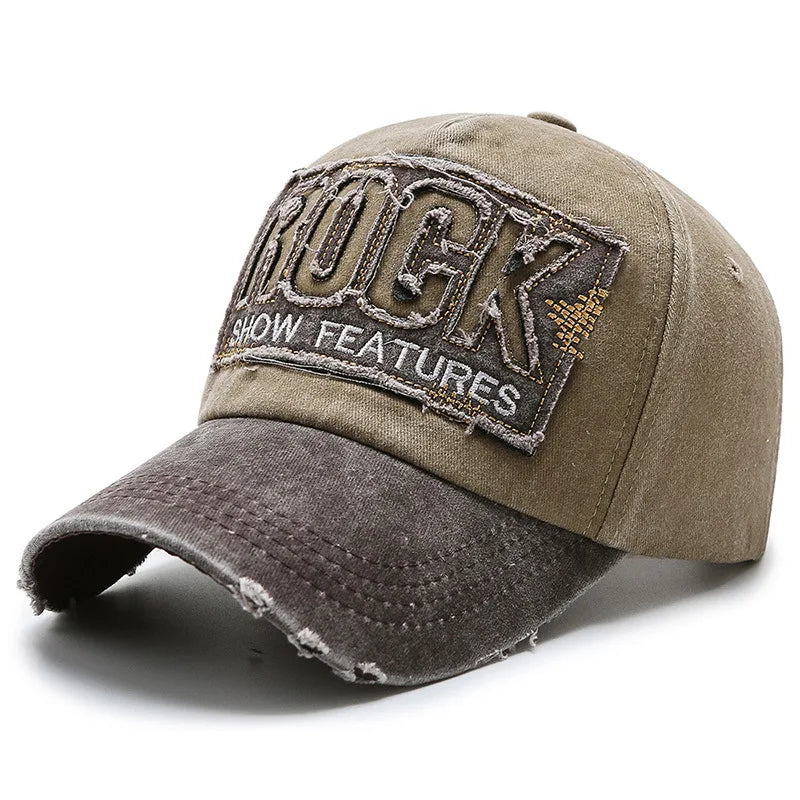 Shabby Rock Denim Korean Washed Baseball Cap