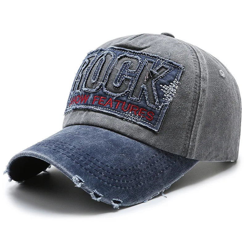 Shabby Rock Denim Korean Washed Baseball Cap