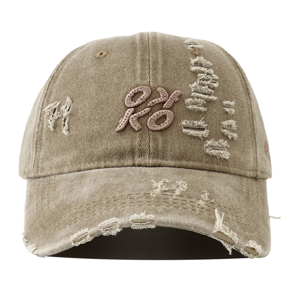 Retro Washed Cotton Baseball Letter Embroidery Unisex Cap