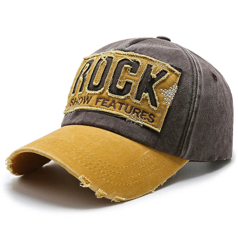 Shabby Rock Denim Korean Washed Baseball Cap