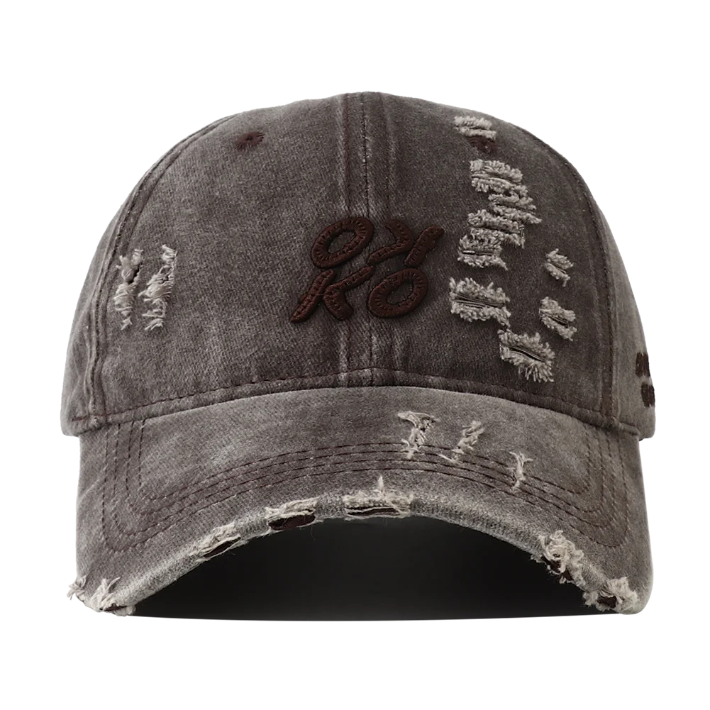 Retro Washed Cotton Baseball Letter Embroidery Unisex Cap
