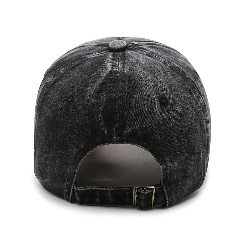 Shabby Rock Denim Korean Washed Baseball Cap