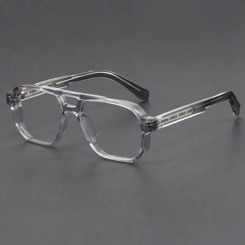 Double Bridges Anti Blue Light Reading Glasses Men Retro Women Square Glasses