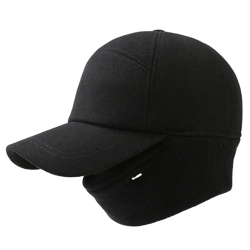 Men's Winter Warm Baseball Cap with Earmuffs