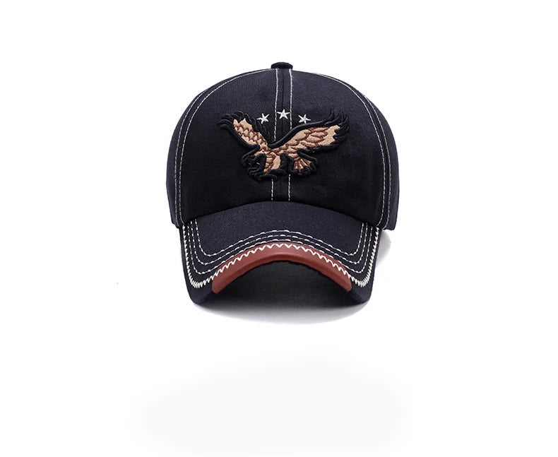 Eagle Embroidery Four-Season Shade Baseball Cap