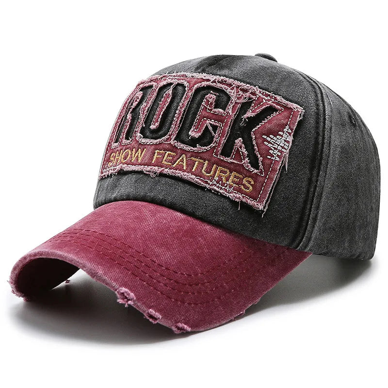 Shabby Rock Denim Korean Washed Baseball Cap