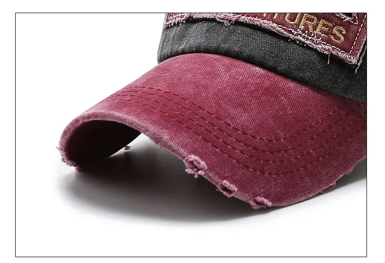 Shabby Rock Denim Korean Washed Baseball Cap