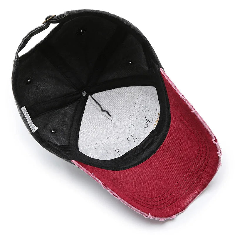 Shabby Rock Denim Korean Washed Baseball Cap