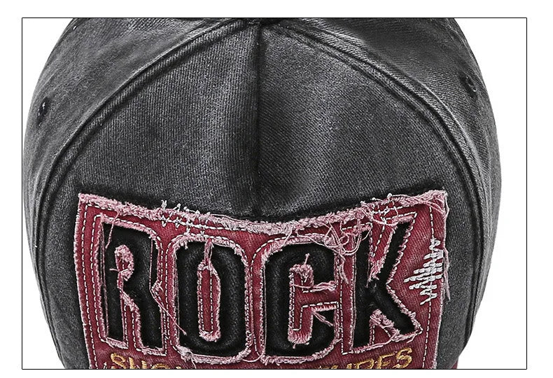 Shabby Rock Denim Korean Washed Baseball Cap