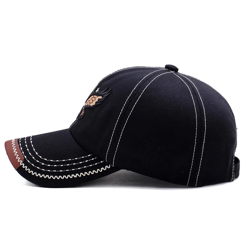 Eagle Embroidery Four-Season Shade Baseball Cap