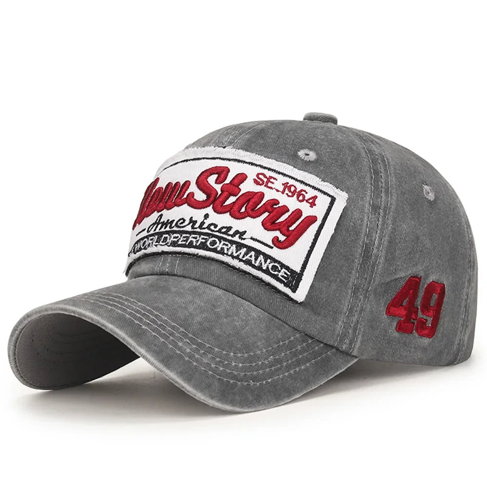 Vintage Retro Washed Cotton Baseball Cap