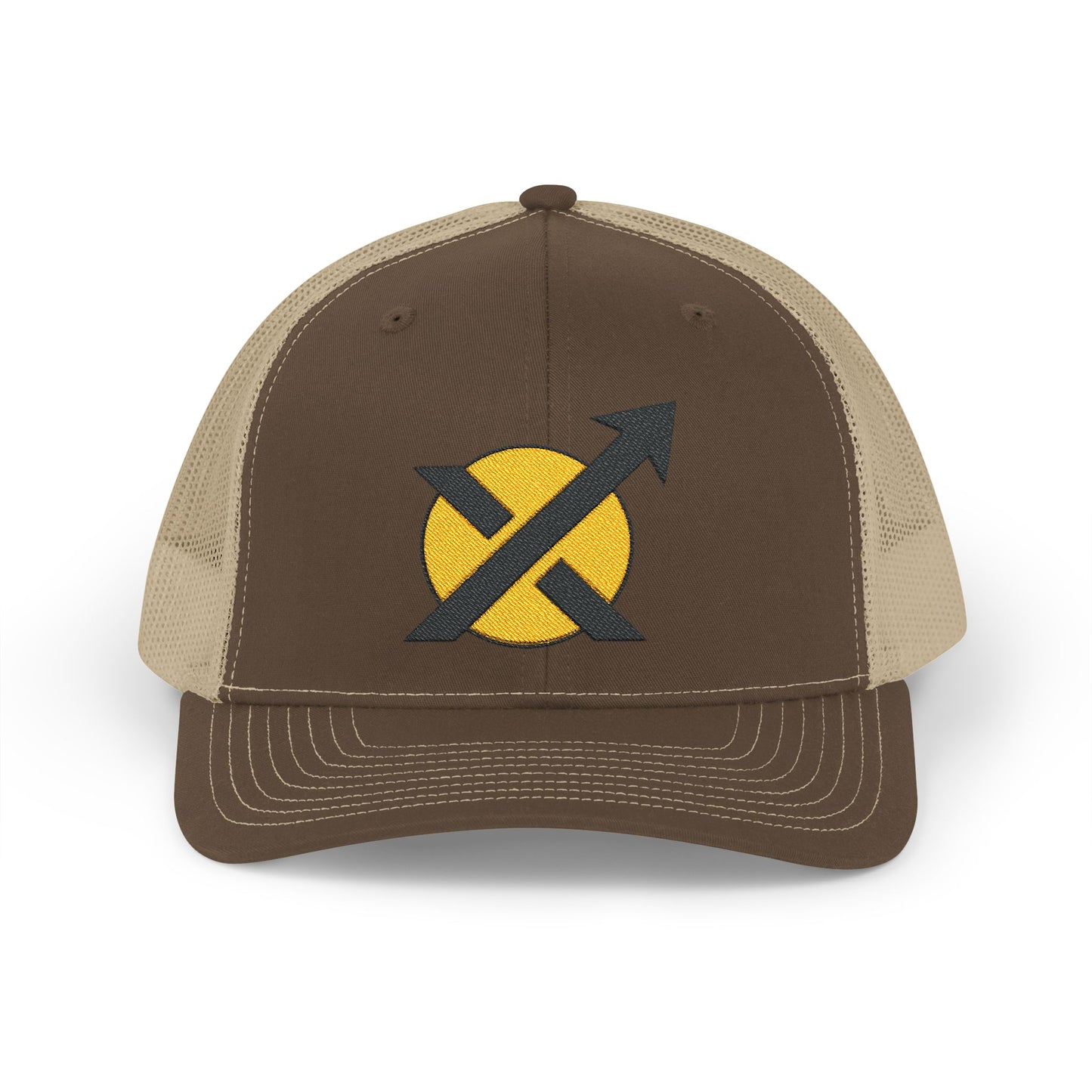 Bold Arrow Graphic Snapback Trucker Cap - Adjustable, Stylish for Adventurers