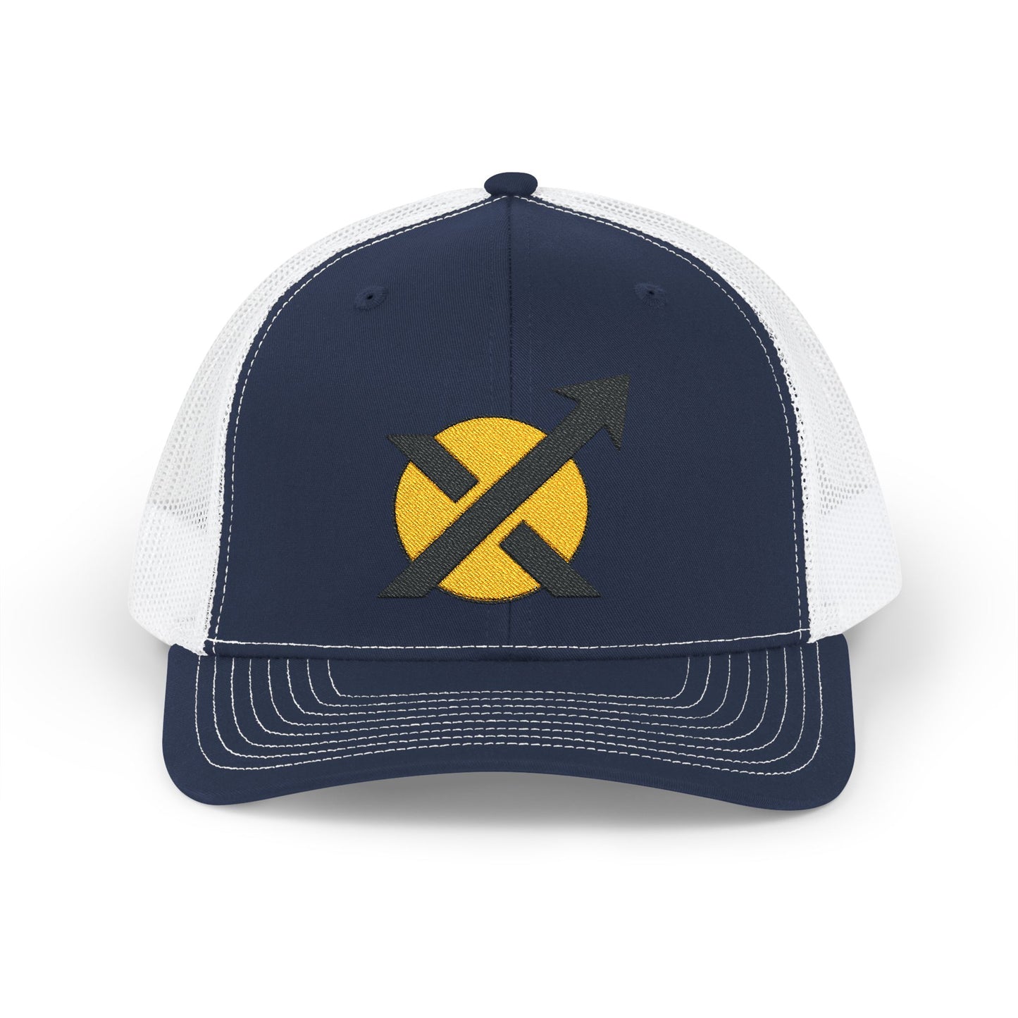 Bold Arrow Graphic Snapback Trucker Cap - Adjustable, Stylish for Adventurers