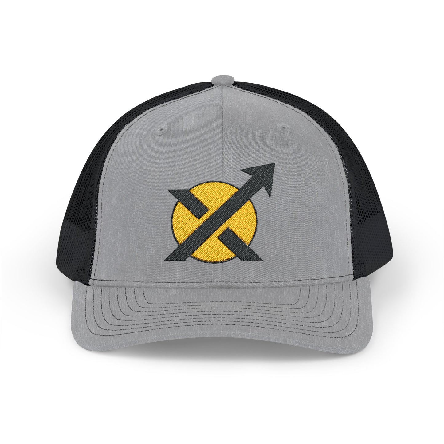 Bold Arrow Graphic Snapback Trucker Cap - Adjustable, Stylish for Adventurers