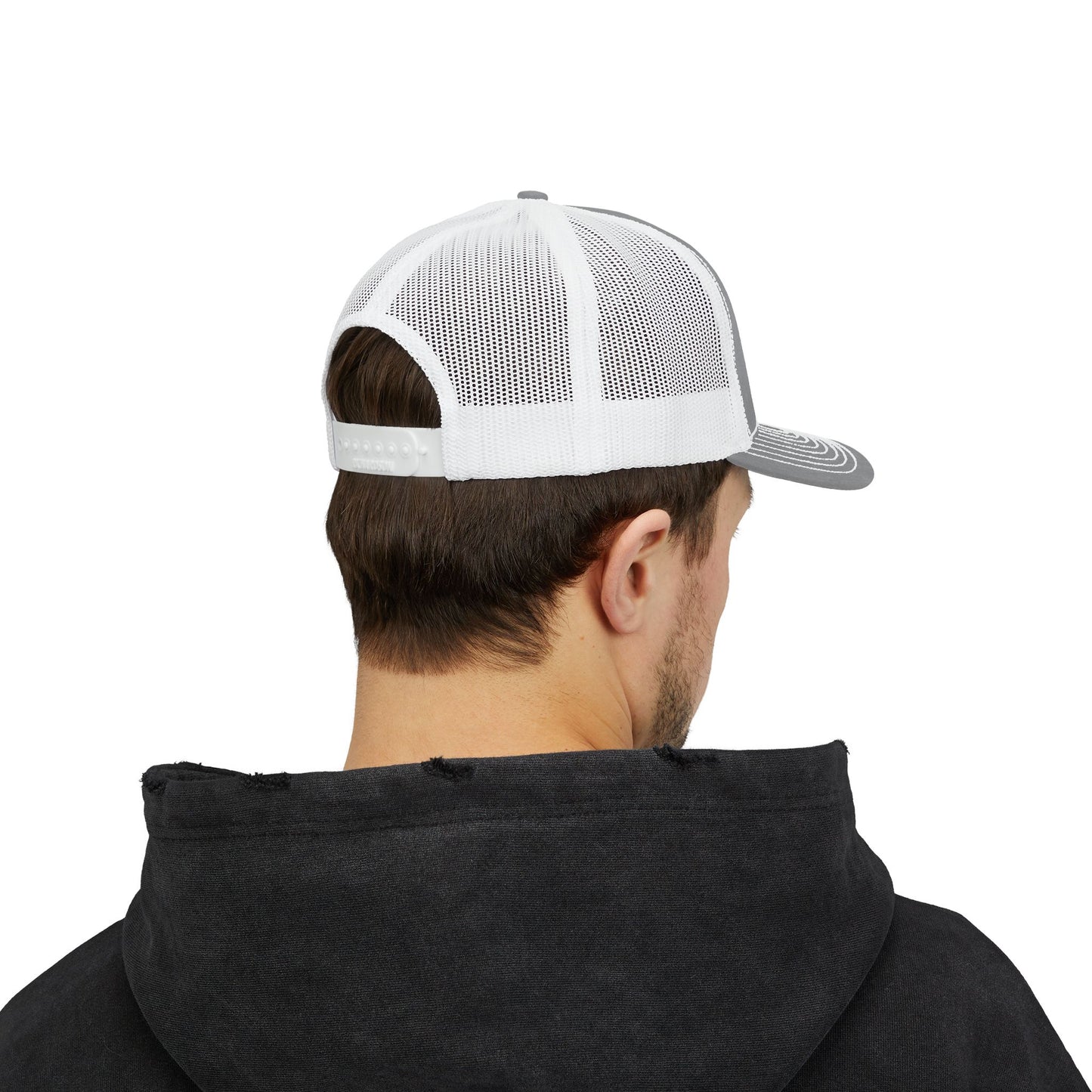 Bold Arrow Graphic Snapback Trucker Cap - Adjustable, Stylish for Adventurers