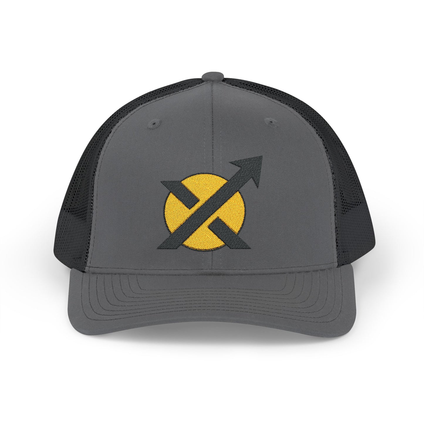 Bold Arrow Graphic Snapback Trucker Cap - Adjustable, Stylish for Adventurers