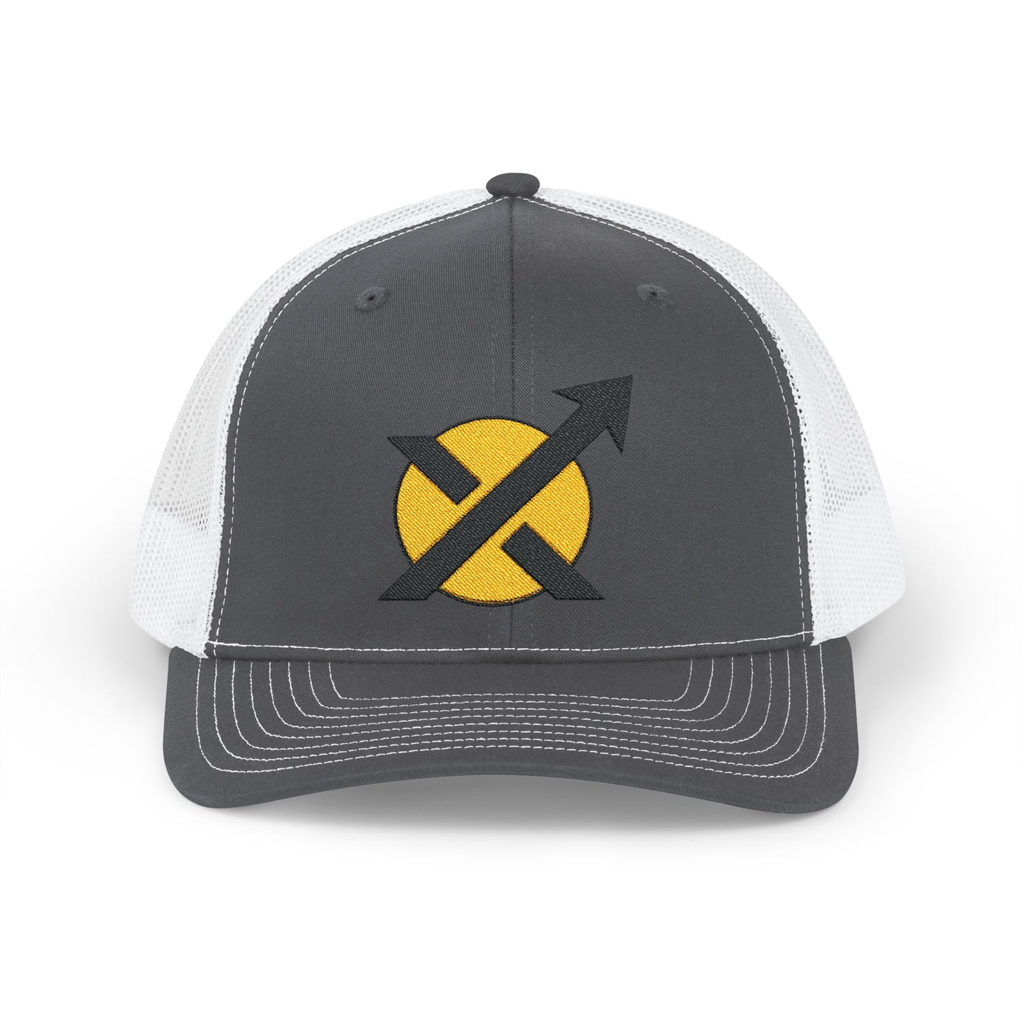 Bold Arrow Graphic Snapback Trucker Cap - Adjustable, Stylish for Adventurers