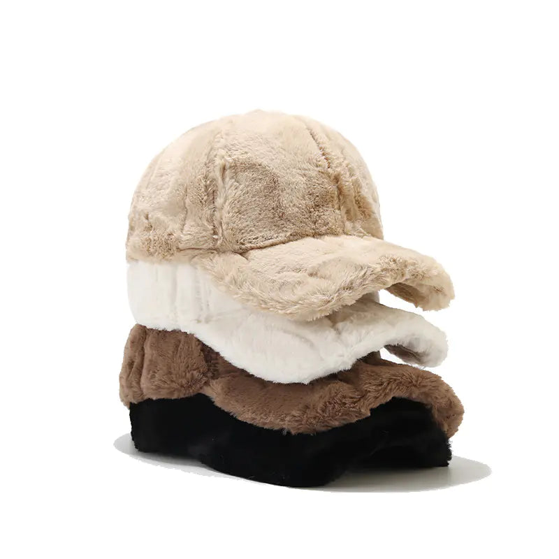 Plush Winter Baseball Caps for Men and Women