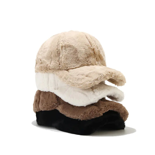 Plush Winter Baseball Caps for Men and Women