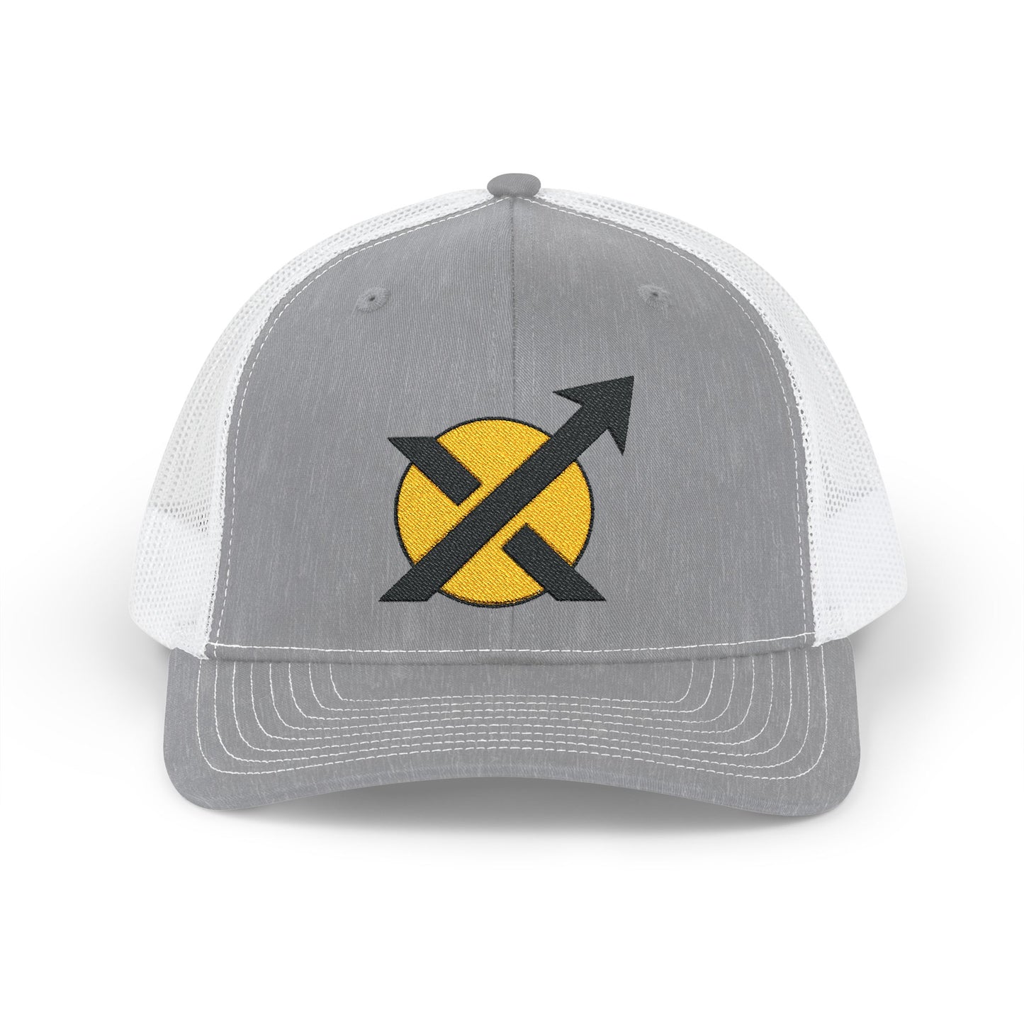 Bold Arrow Graphic Snapback Trucker Cap - Adjustable, Stylish for Adventurers