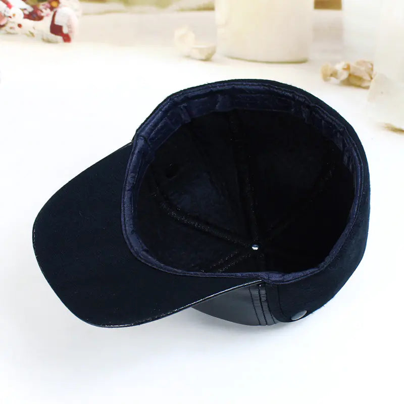 Soft PU Leather Duckbill Baseball Cap