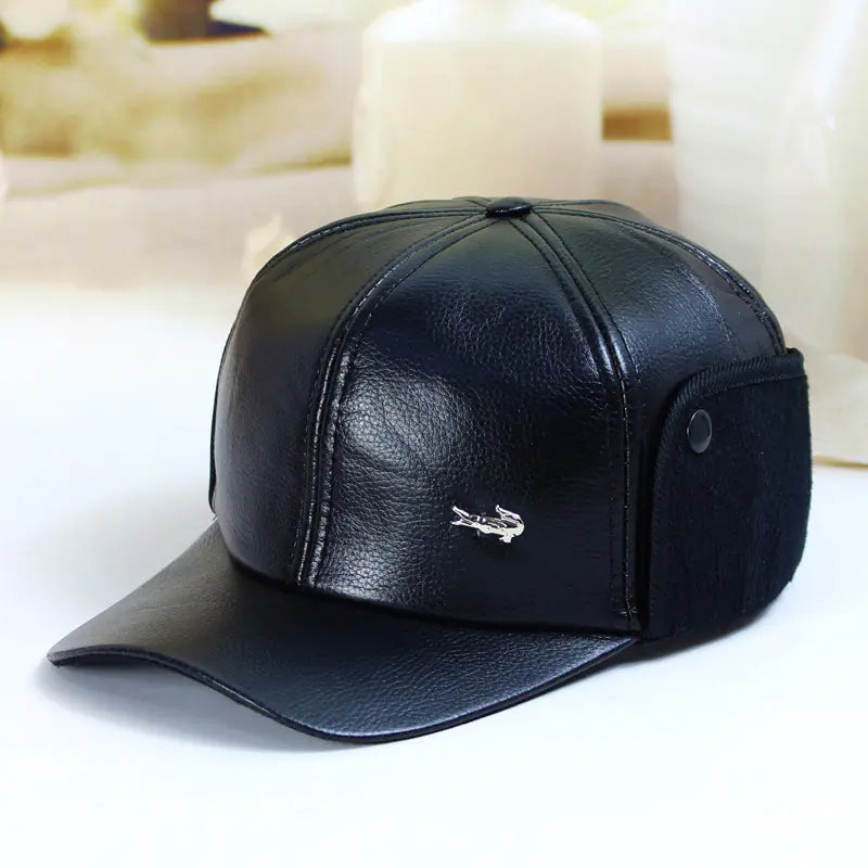 Soft PU Leather Duckbill Baseball Cap