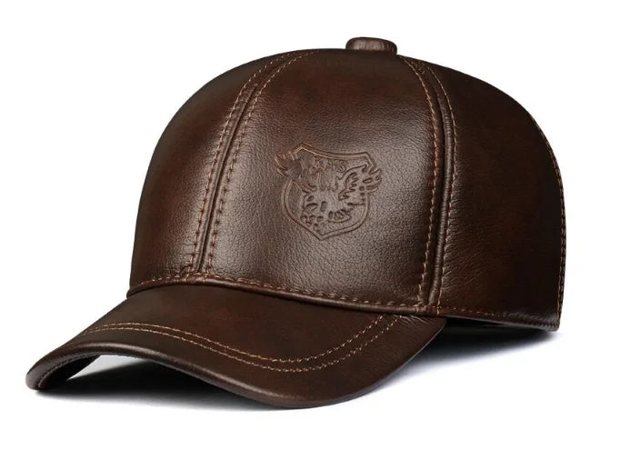 Man Cowhide Belt Ear Warm Genuine Leather