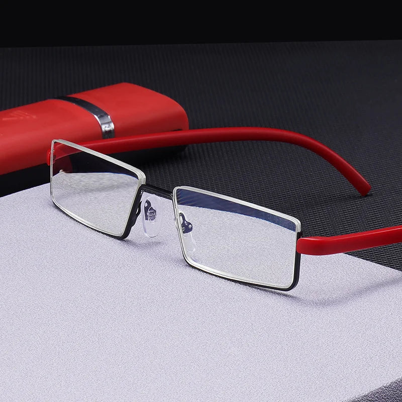 Reading Glasses TR90 Stainless Steel Half Frame Anti-Reflective Unisex Women Men