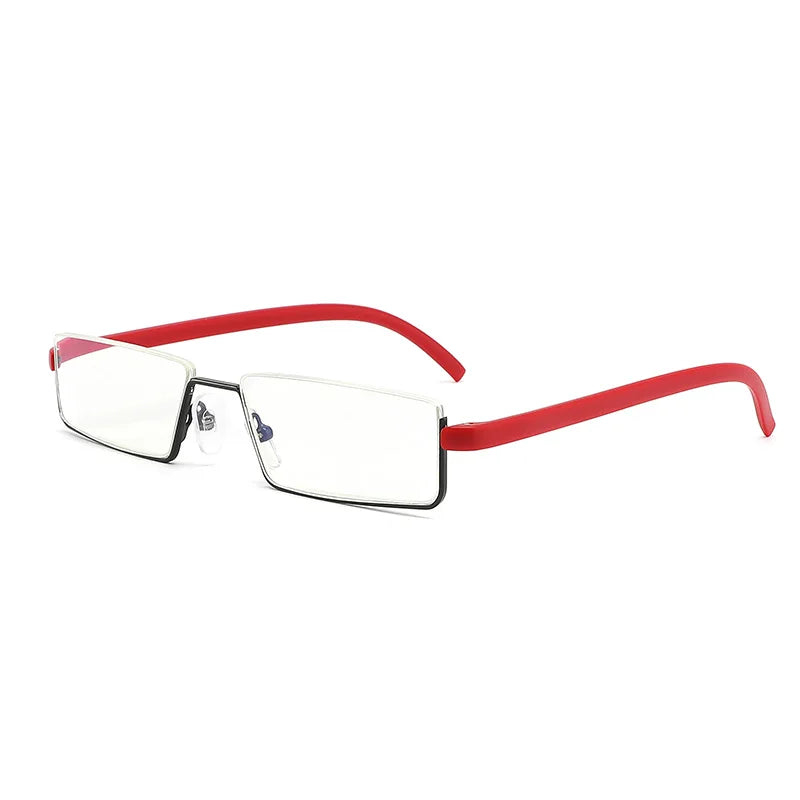 Reading Glasses TR90 Stainless Steel Half Frame Anti-Reflective Unisex Women Men