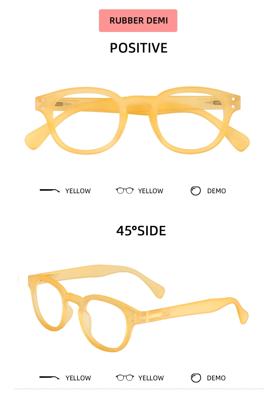 Retro Meeshow New Honey Peach Reading Glasses
