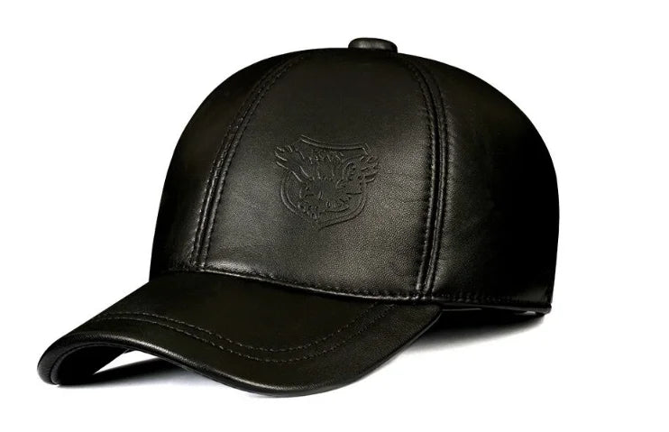 Man Cowhide Belt Ear Warm Genuine Leather