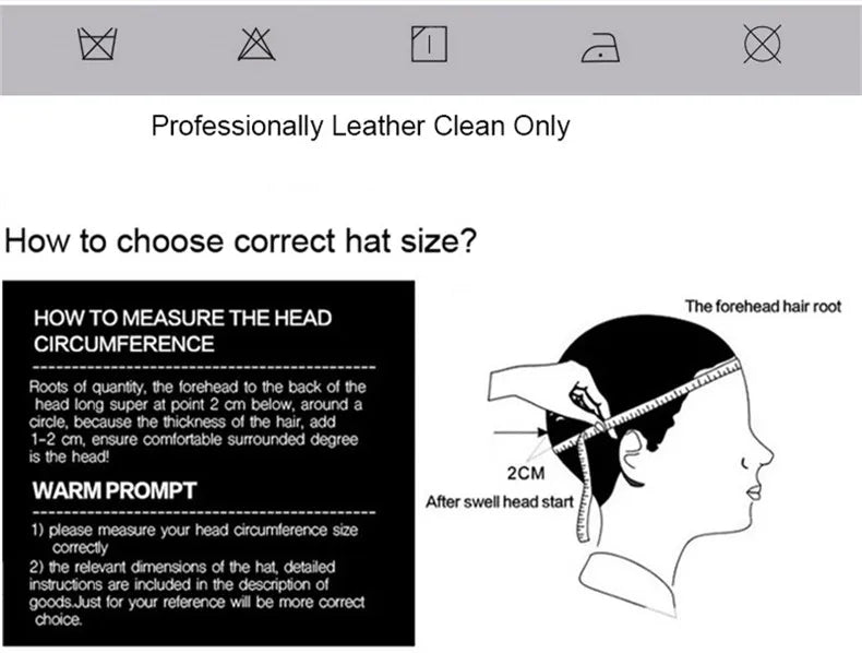 Quality Real Leather Baseball Cap Men Women