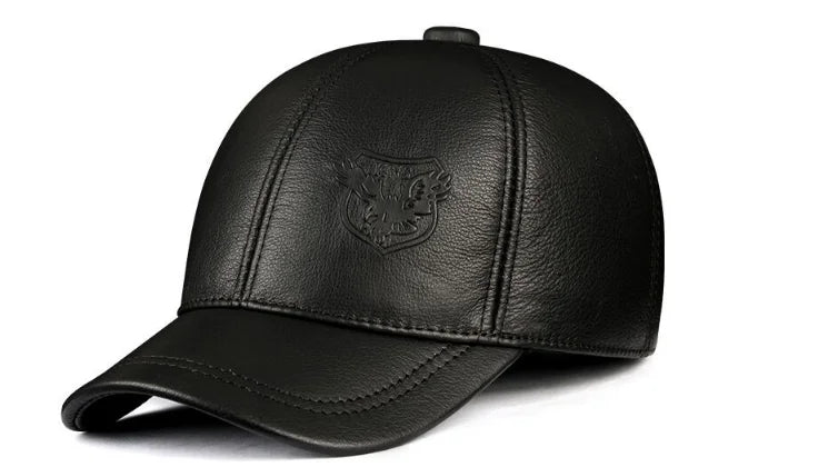 Man Cowhide Belt Ear Warm Genuine Leather