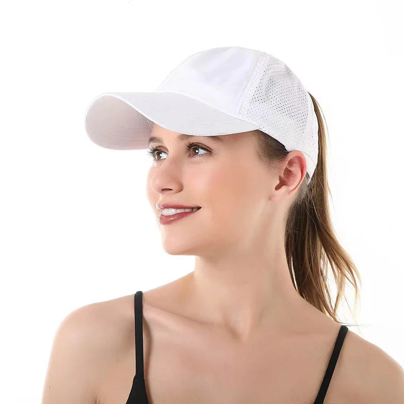 Cross Ponytail Baseball Cap For Women