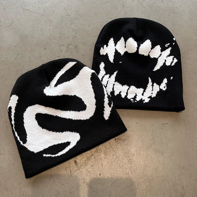 Knitting Beanies Goth Tooth Beanies  Caps