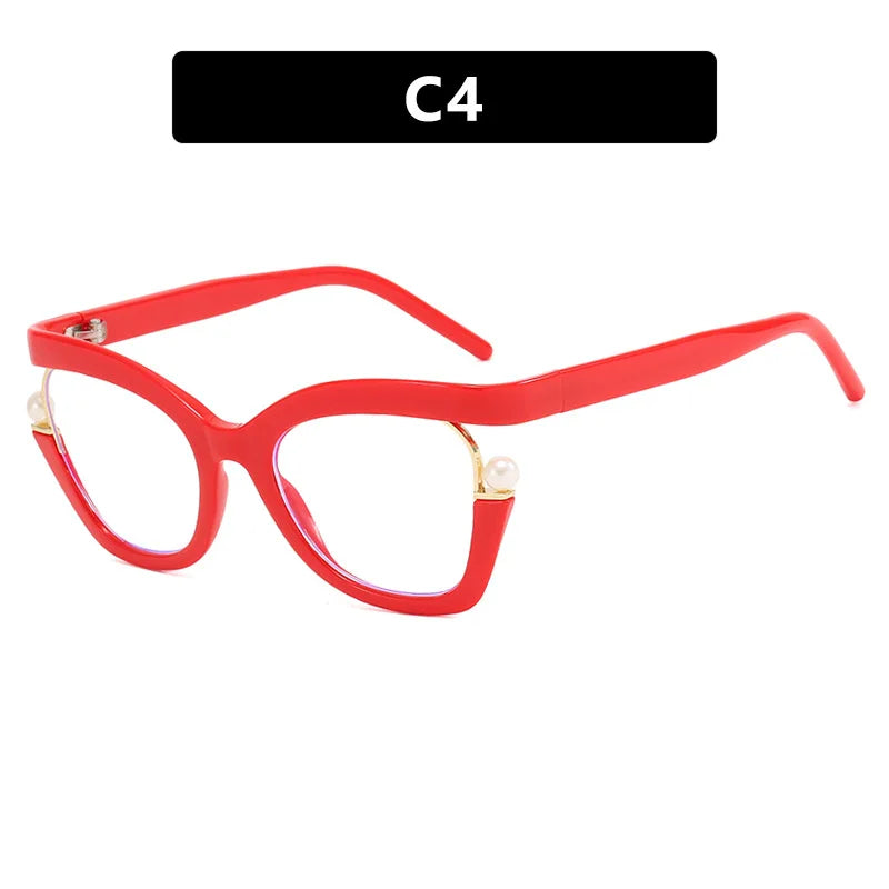 Round Brand Design Ultra-thin Green Leopard Men and Women Glasses