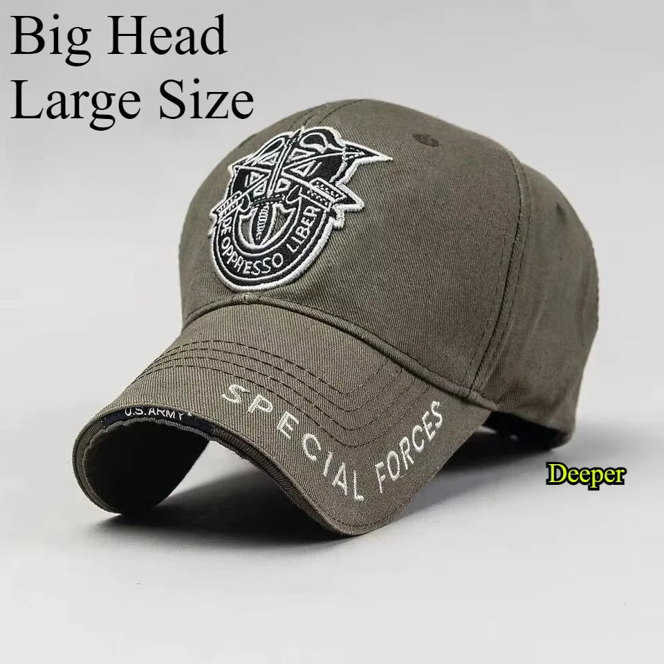 Large Size Male Cap Outdoors Sports Dad Curved Cap