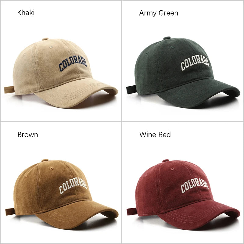 COLORADO Embroidery Cotton Fashion Baseball Cap