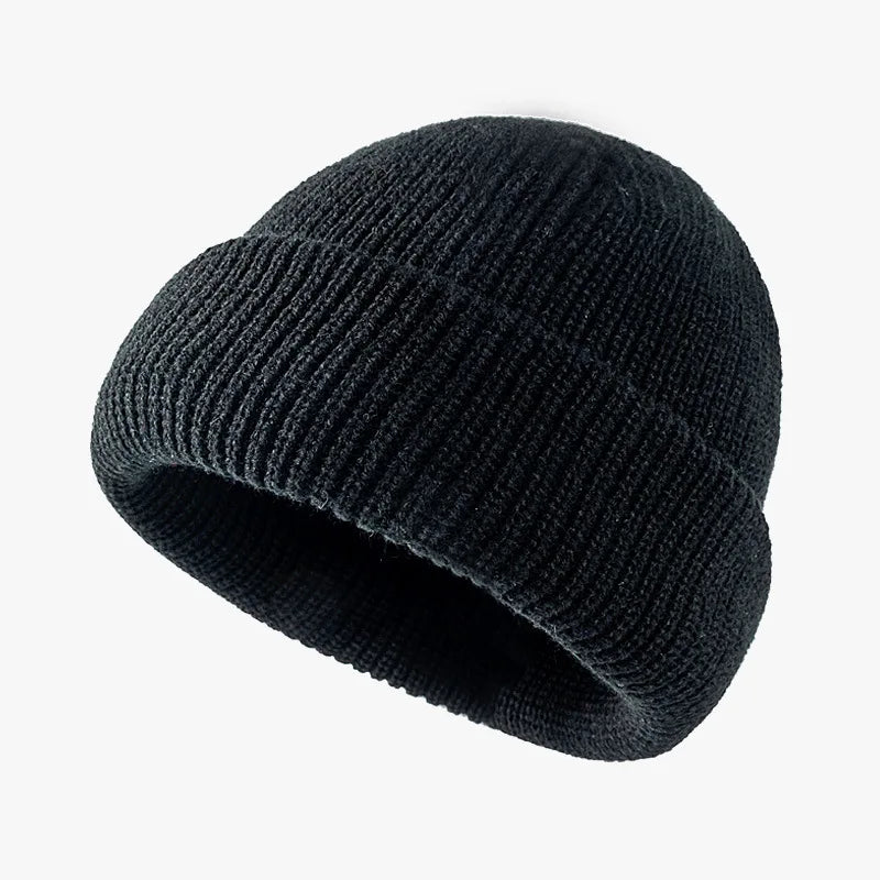 Knit Short Beanies Autumn Winter Hats