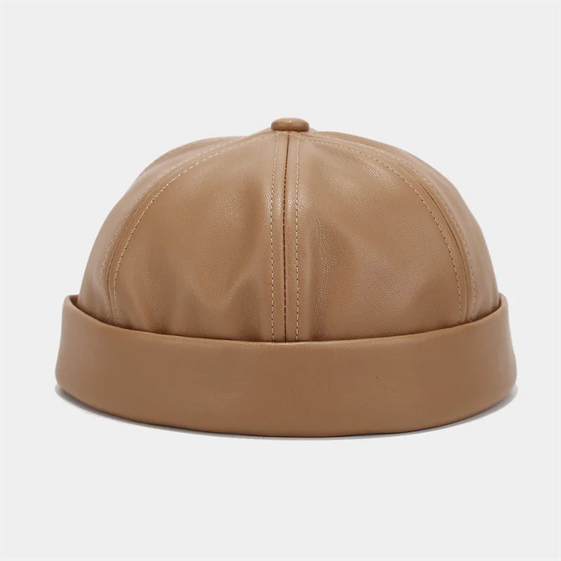 Retro Solid Color Brimless Hat