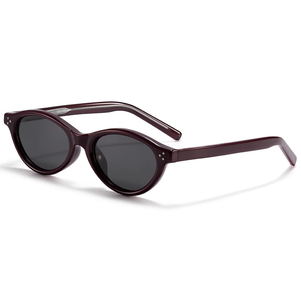Retro Oval Sunglasses for Women Men Tr Frame