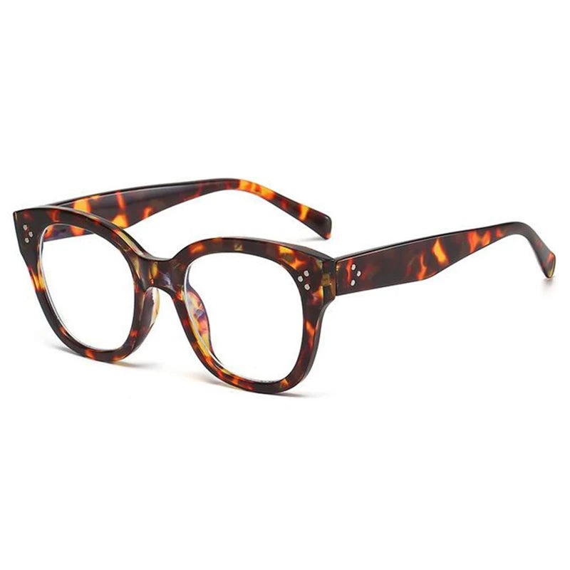 Feminine Optical Oversize Square Glasses Prescription Spectacles Myopia -0.5 To -6.0  +0.5 to +6.0
