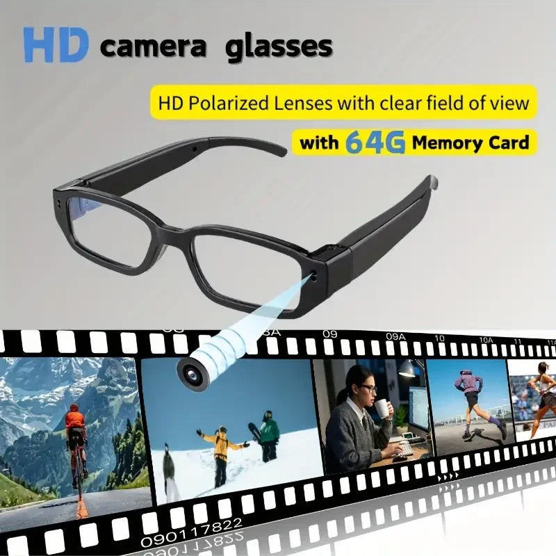 Portable 1080P HD Mini Glasses With Camera Video Recorder