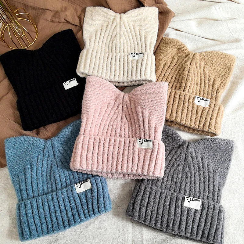 Cat Ears Beanies For Women Knitted Hats