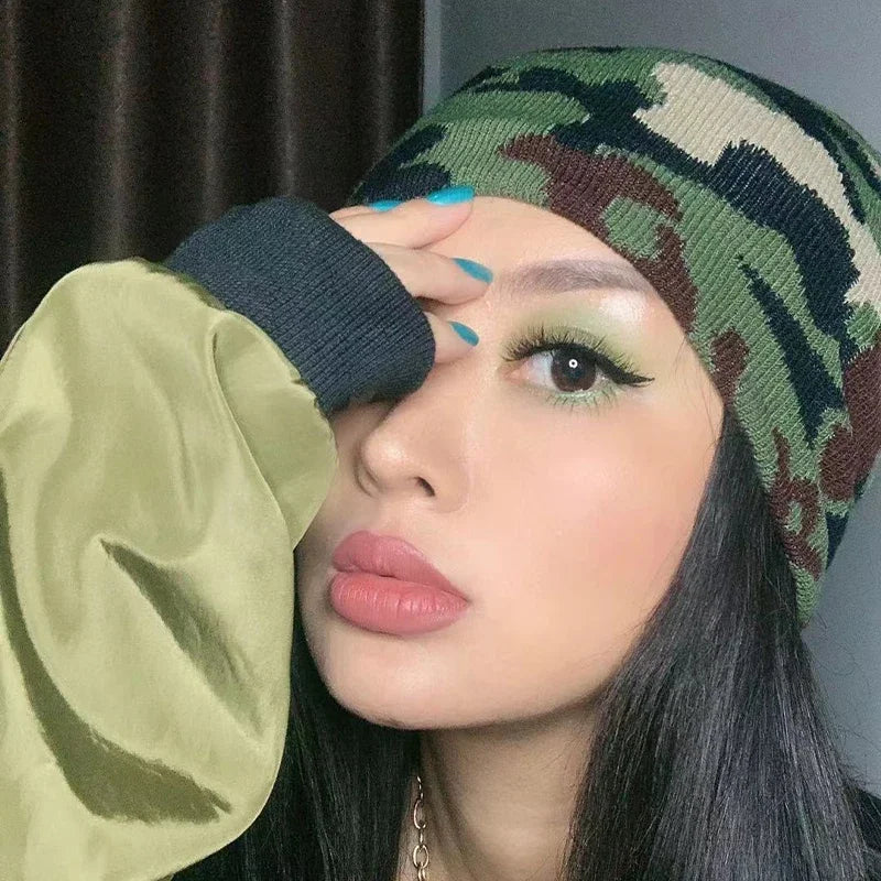 European Camouflage Knitted Beanies Hats
