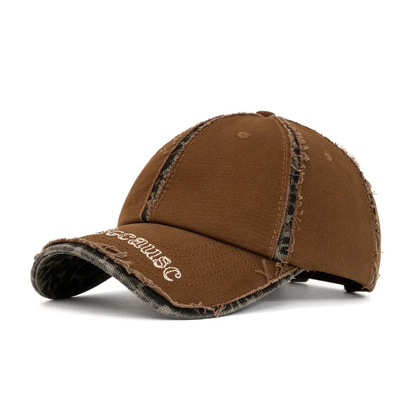 FS Brown American Street Baseball Cap For Men Trcuker Hat