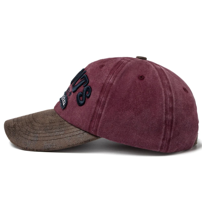 PU Leather Washing Cotton Men Baseball Cap