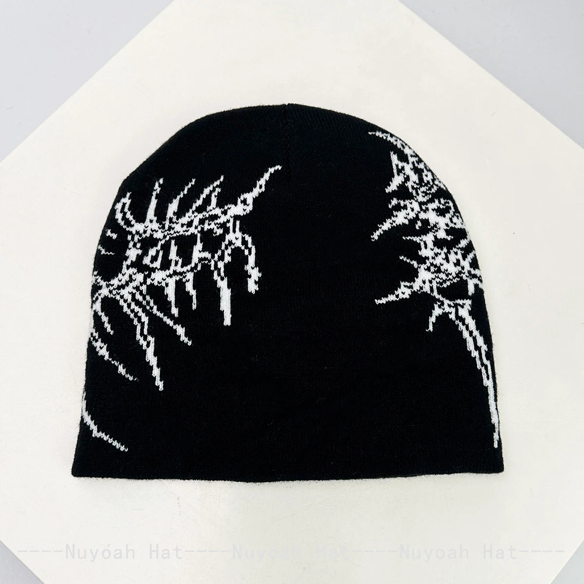 Dark Style Jacquard Organic Skeleton Letter Knitted Hats