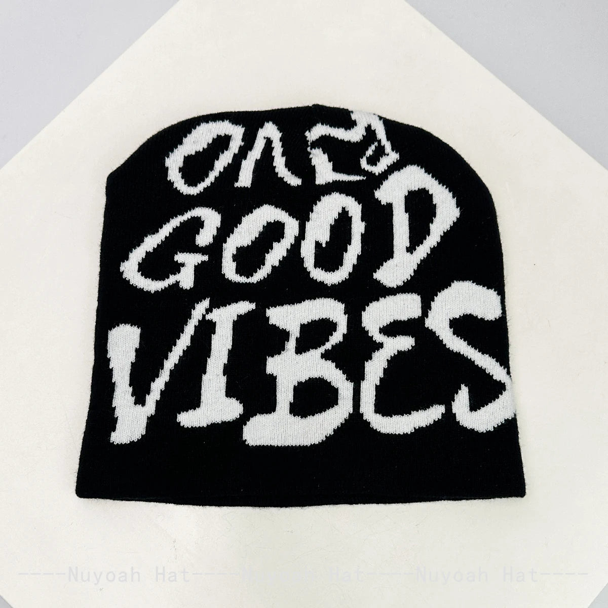 Dark Style Jacquard Organic Skeleton Letter Knitted Hats
